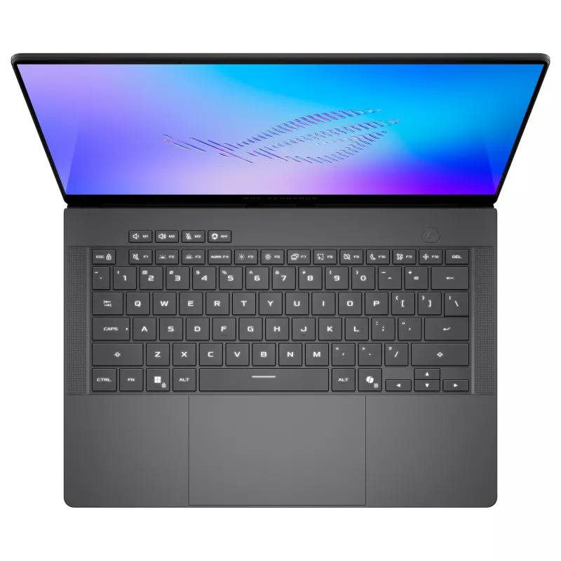 ASUS ROG Zephyrus G14 GU405AW-SY033W Herný notebook, 14 palcov 3K OLED 120Hz, Intel Core Ultra 9 386H, 64GB LPDDR5x, 2TB SSD, GeForce RTX 5080 16GB, Windows 11 Home