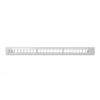 LANBERG PPKS-1124-S Keystone Patch panel 19 palcov 24 portov 1U UTP Cat.5e Sivý