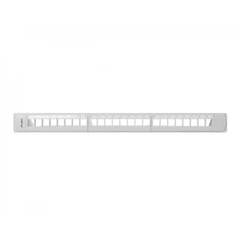 LANBERG PPKS-1124-S Keystone Patch panel 19 palcov 24 portov 1U UTP Cat.5e Sivý