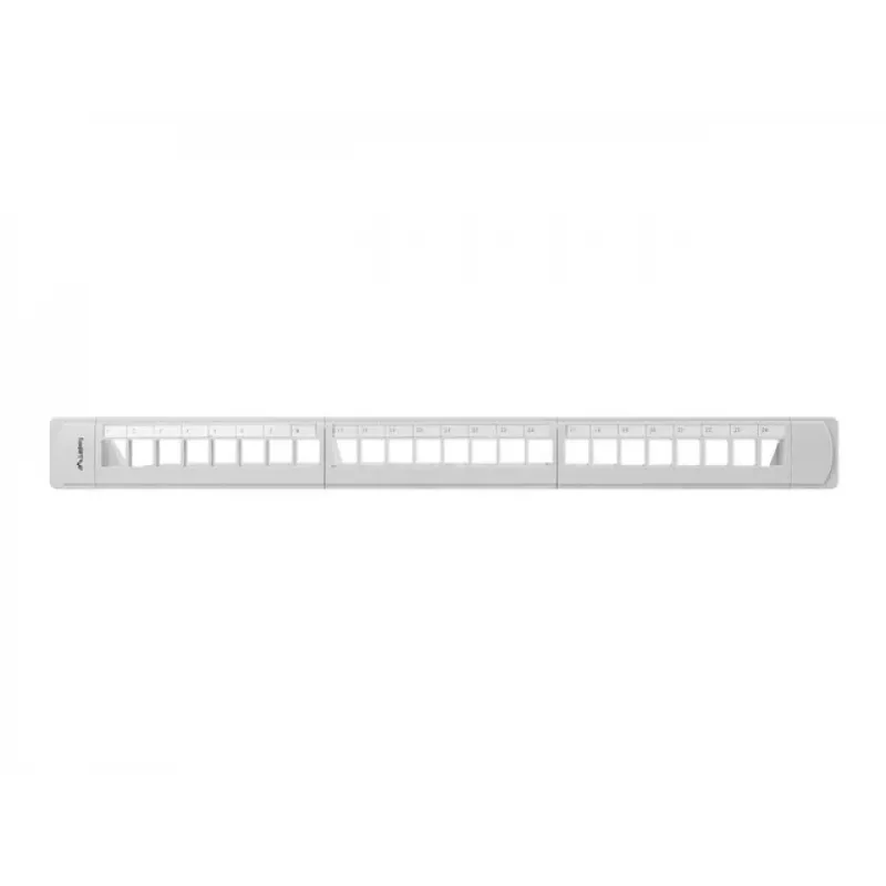 LANBERG PPKS-1124-S Keystone Patch panel 19 palcov 24 portov 1U UTP Cat.5e Sivý