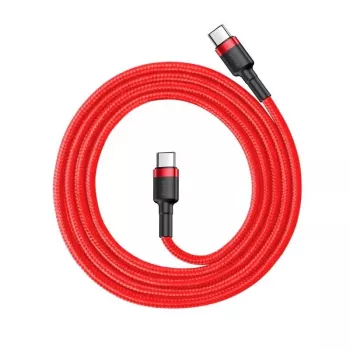 Baseus Cafule USB-C na USB-C kábel 60W 1m Červený