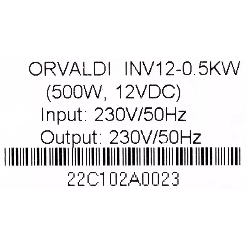 Orvaldi Inverter 12-500W Line-Interactive 0,5 kVA