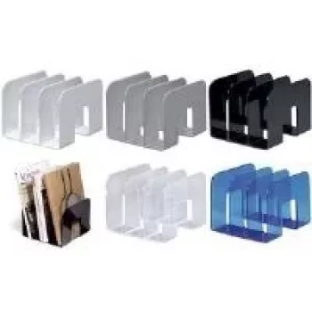 Durable stojan na prospekty TREND 2, DIN A5, na šírku, sivý, polystyrén, 1 kapsa, stolový stojan, 215x165x35 mm