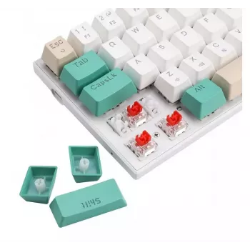 Defender VEXX GK-084 mechanická herná klávesnica, 75%-layout, Outemu Red spínače, biela