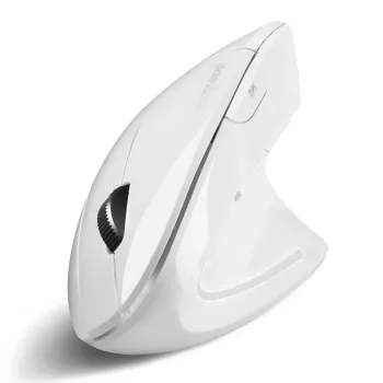 Perixx PERIMICE-813 W bezdrôtová vertikálna ergonomická myš, optická, 2,4 GHz RF + Bluetooth, biela