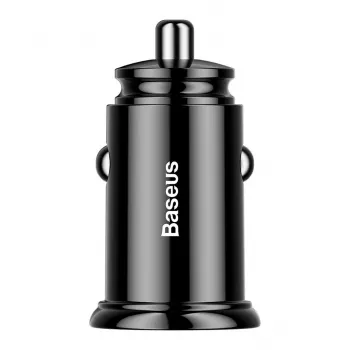 Baseus Circular 2xUSB QC3.0 5A 30W autonabíjačka (čierna)