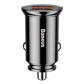 Baseus Circular 2xUSB QC3.0 5A 30W autonabíjačka (čierna)