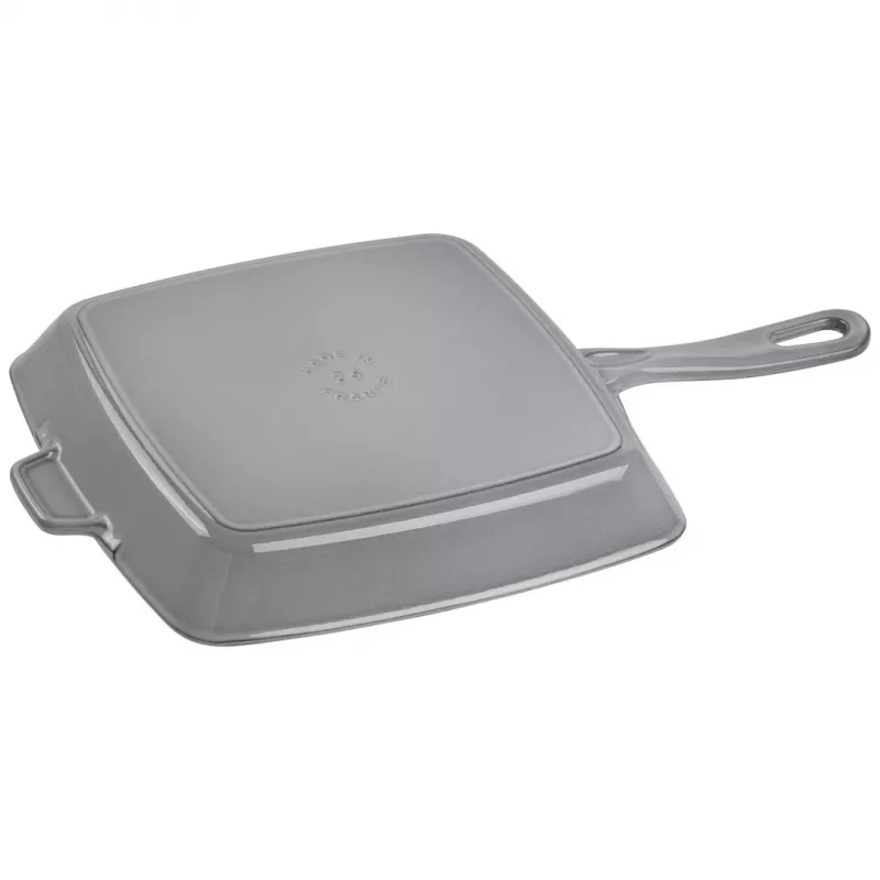 ZWILLING Staub liatinová hranatá grilovacia panvica 26 cm grafitovo sivá