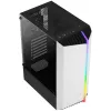 Aerocool Bionic V1 Midi-Tower, RGB, temperované sklo - čierna/biela