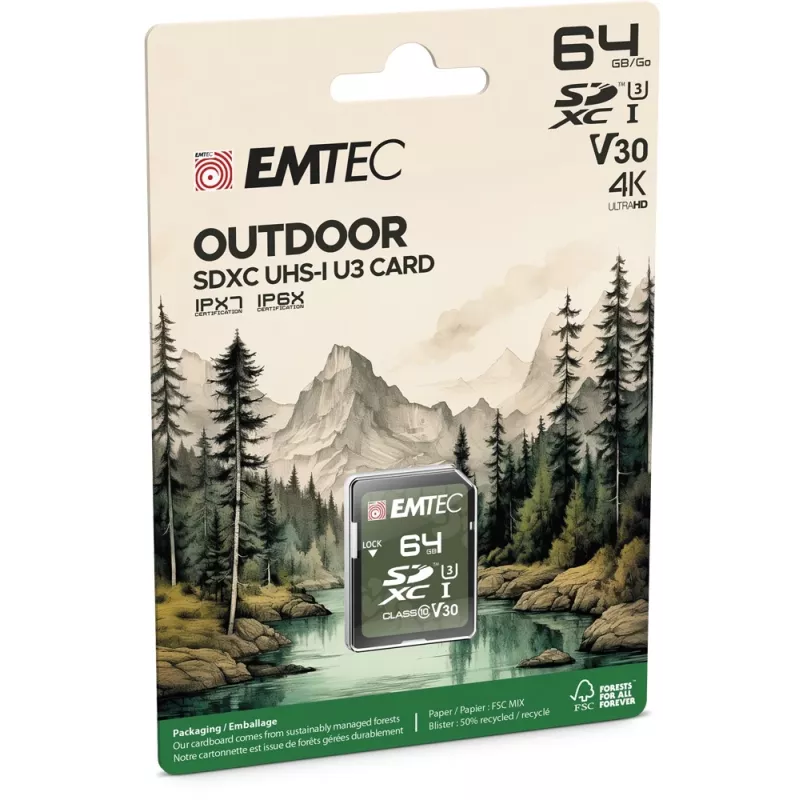 EMTEC SDXC 64GB UHS-I U3 V30 Outdoor pamäťová karta