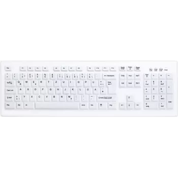 Active Key AK-C8100F plnorozmerná drôtová USB klávesnica QWERTZ švajčiarske rozloženie biela