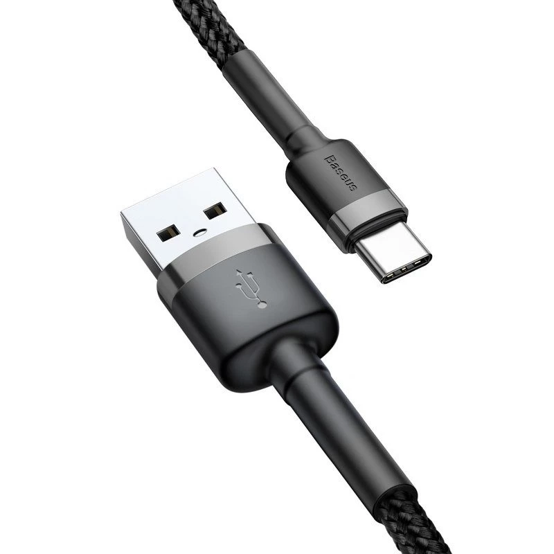 Baseus Cafule USB-A na USB-C kábel 0,5m sivá+čierna