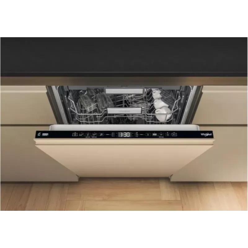 Whirlpool W7IHT40T vstavaná umývačka riadu, 15 súprav, 8 programov, 6th Sense, tretí kôš, automatické otváranie dverí