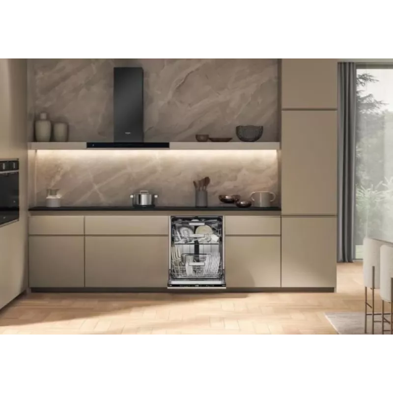 Whirlpool W7IHT40T vstavaná umývačka riadu, 15 súprav, 8 programov, 6th Sense, tretí kôš, automatické otváranie dverí
