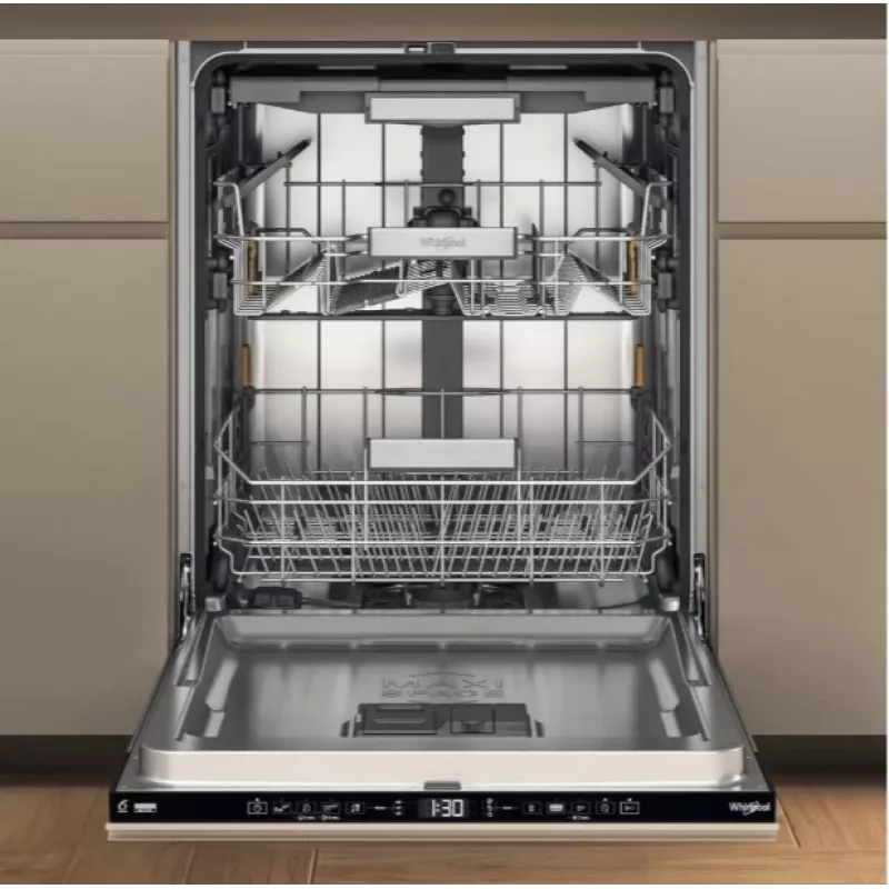 Whirlpool W7IHT40T vstavaná umývačka riadu, 15 súprav, 8 programov, 6th Sense, tretí kôš, automatické otváranie dverí
