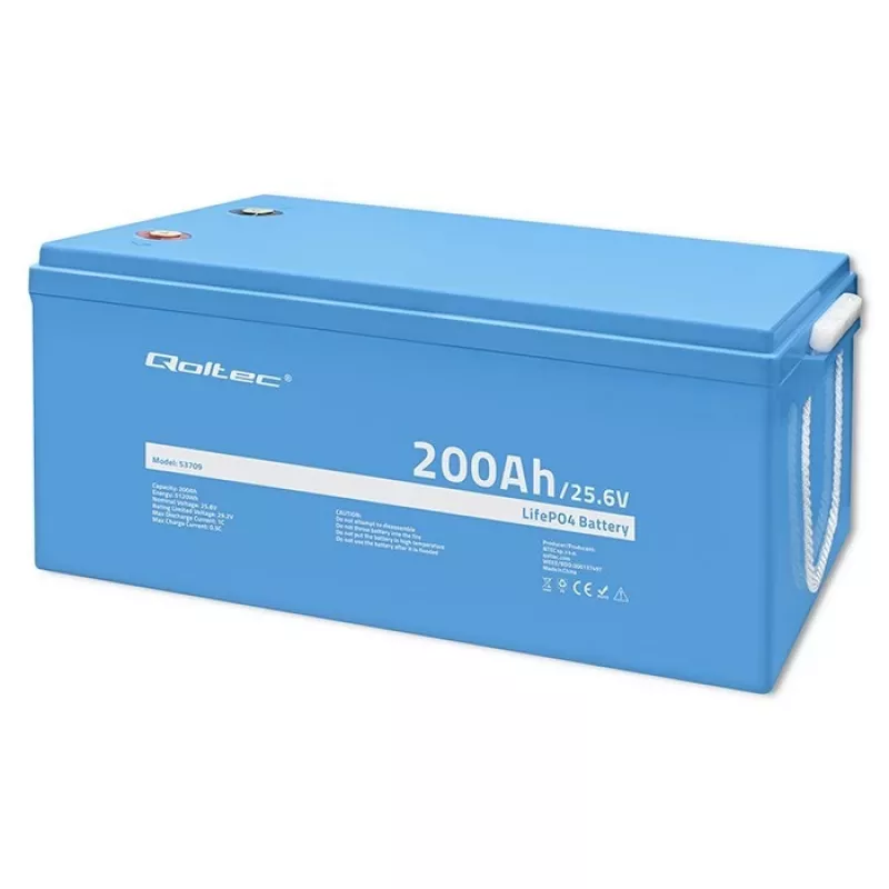 Qoltec LiFePO4 batéria 25,6V 200Ah BMS