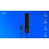 SAVIO LZ-14 4-násobná zásuvková lišta s 2 USB portami, 1,5m kábel, biela
