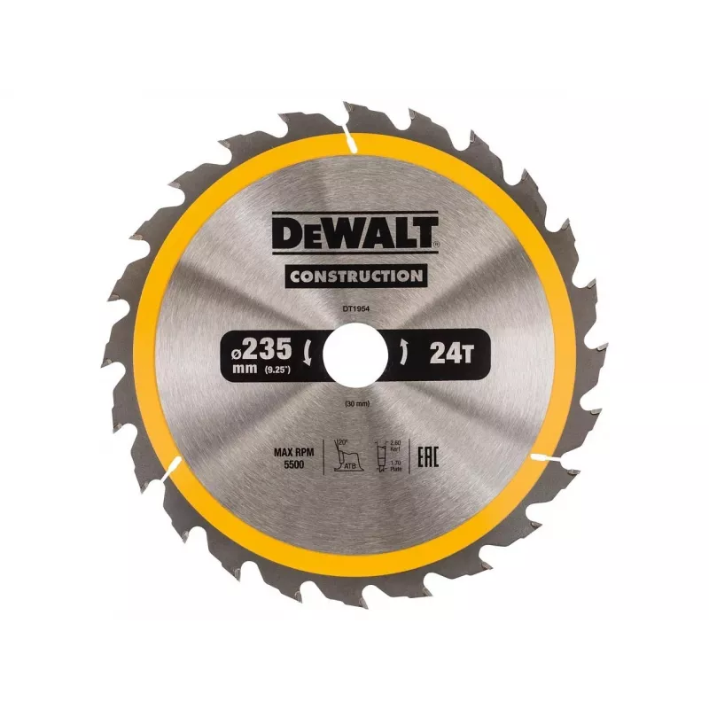 DEWALT DT1955-QZ Kotúč píly 235mm 60Z jemný rez