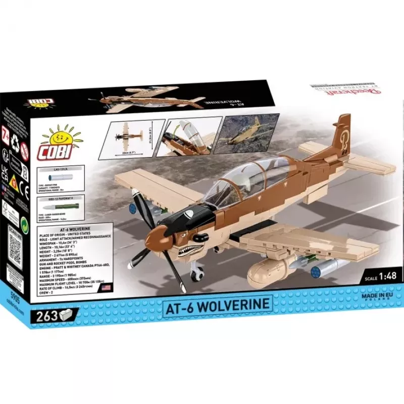 COBI KLOCKI Blocks AT-6 Wolverine 263-dielna stavebnica