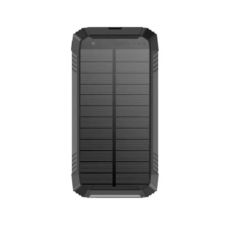 PowerNeed S20000Q 20000mAh vonkajšia solárna power banka s bezdrôtovým nabíjaním, QC3.0 & PD 20W, čierna