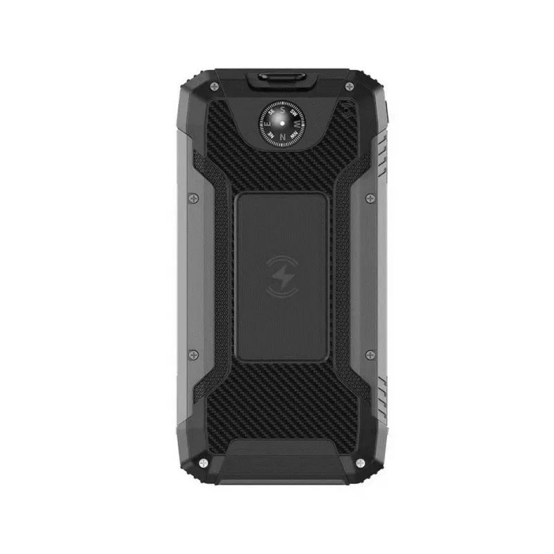 PowerNeed S20000Q 20000mAh vonkajšia solárna power banka s bezdrôtovým nabíjaním, QC3.0 & PD 20W, čierna