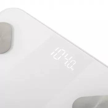 Adler smart kúpeľňová váha AD 8186 biela – Bluetooth 4.2, analýza zloženia tela, nosnosť 180 kg, tvrdené sklo