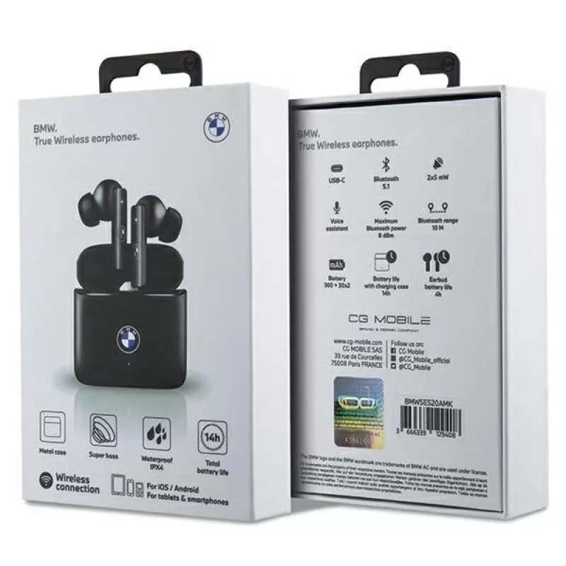 BMW Signature Collection Bluetooth TWS slúchadlá BMWSES20AMK čierna