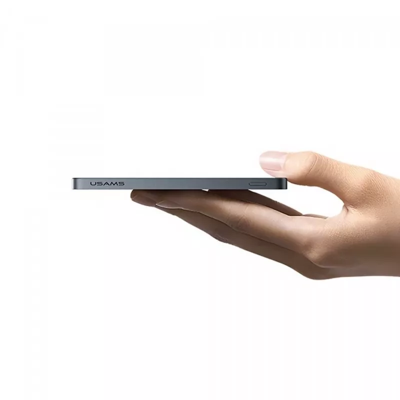 USAMS power banka 5000mAh 20W PD MagSafe bezdrôtová sivá