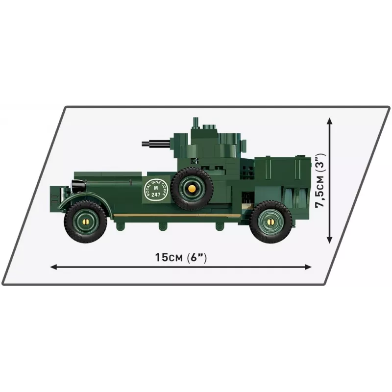 COBI KLOCKI Historical Collection Rolls-Royce Armoured Car 1920 Pattern Mk I stavebnica (226 dielov)
