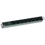 Bachmann 19 inch 1U 8x CEE7/3 PDU s prepäťovou ochranou, 2,0 m kábel, svetlosivá (RAL 7035) 800.3932