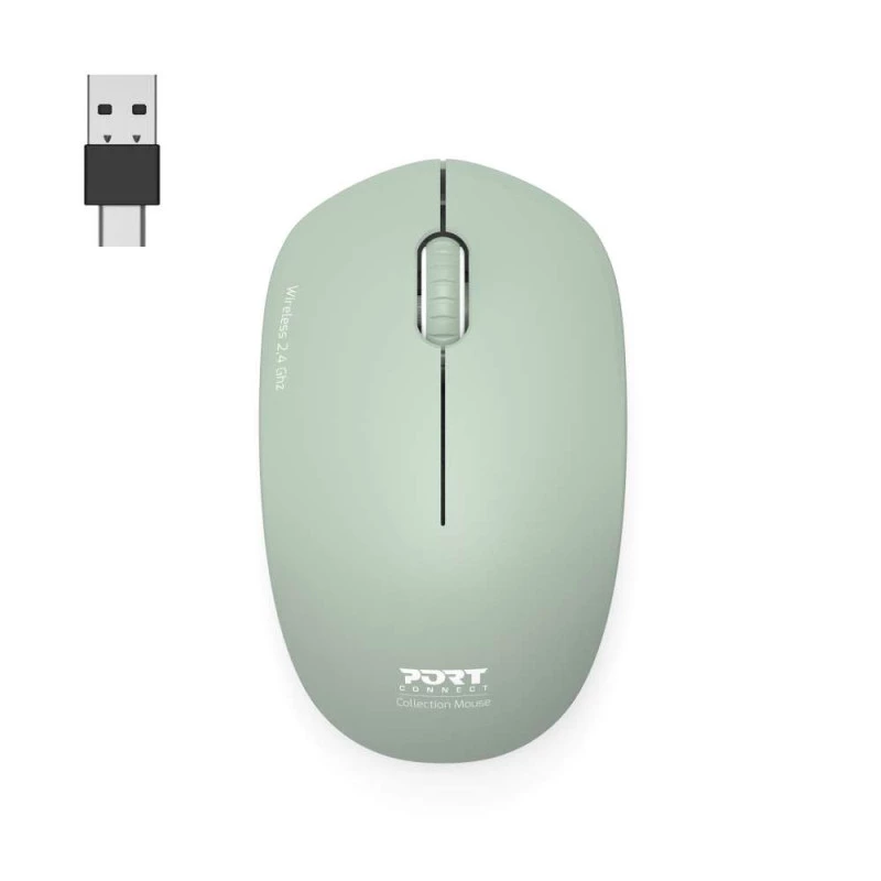 PORT DESIGNS PORT CONNECT Mouse Collection II Wireless 2,4 GHz olivovo zelená