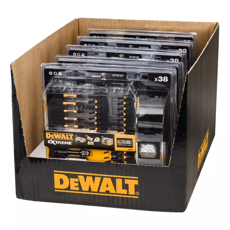 DEWALT DT70733T-QZ 38-dielna sada bitov do skrutkovača s magnetickým držiakom bitov