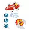 BRIO RC pretekárske auto s diaľkovým ovládaním, červená/biela