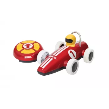 BRIO RC pretekárske auto s diaľkovým ovládaním, červená/biela