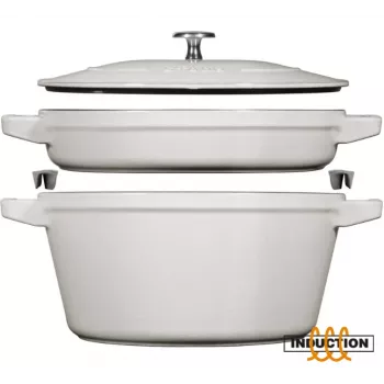 Staub La Cocotte okrúhly liatinový pekáč zapekacia forma 24 cm 3,8 L čierny
