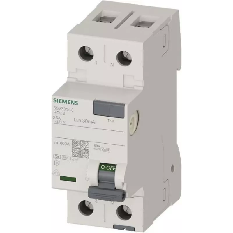 Siemens 5SV3312-3 prúdový chránič typ F 25A 30mA 230V 2TE