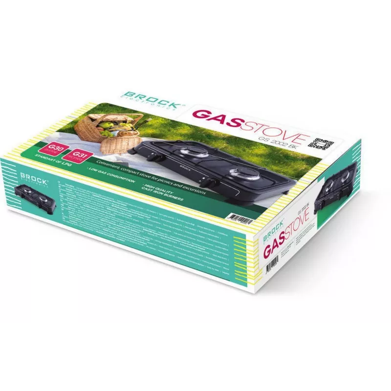 Brock GS 2002 BK prenosný plynový varič - čierny
