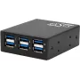 Exsys USB 3.2 Gen 1 hub s 15kV ESD ochranou, montáž na DIN lištu, 6-portový (EX-11246HMS)