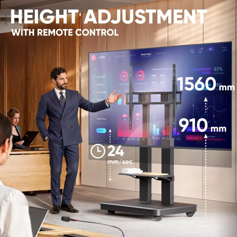 ONKRON TS2811E-B mobilný TV stojan pre 50-120