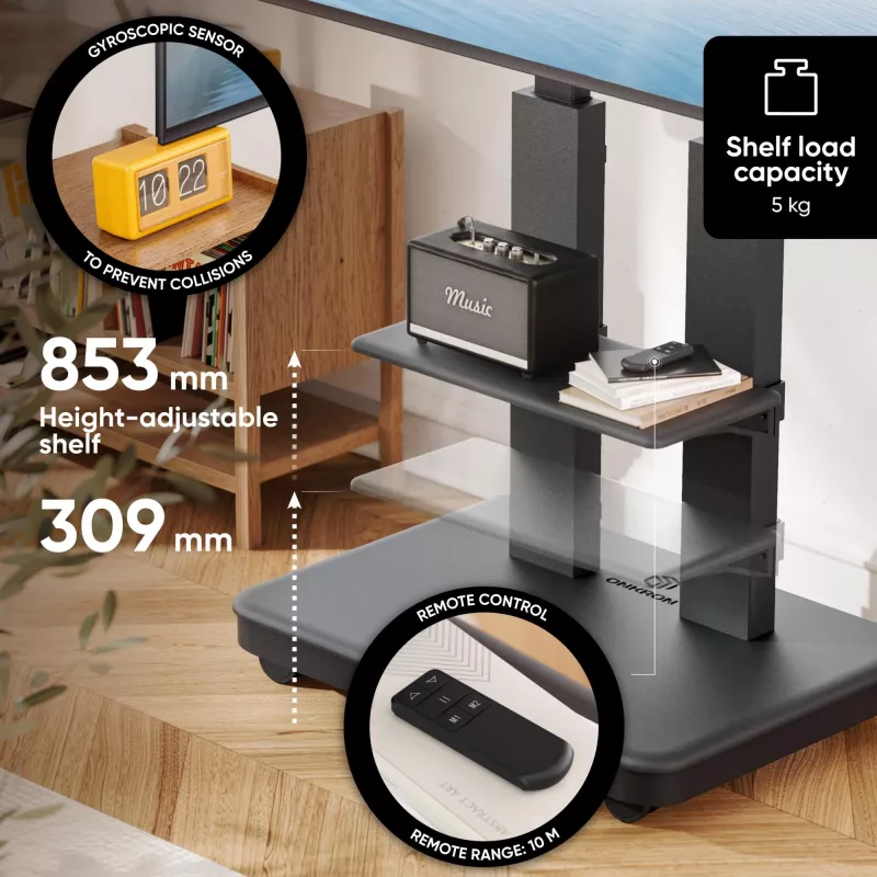 ONKRON TS2811E-B mobilný TV stojan pre 50-120