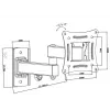 BLOW 76-855# nástenný držiak na TV 10 – 27 palcov, max. 20 kg, čierny
