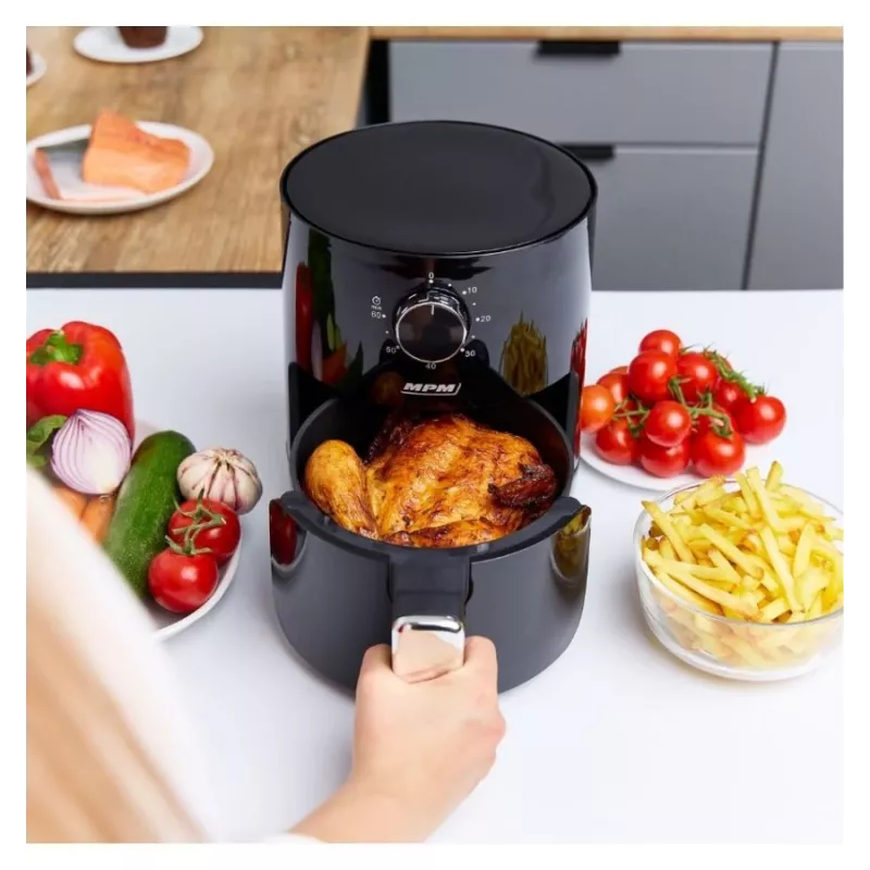 MPM MFR-12 teplovzdušná fritéza 1500W 3,2L čierna
