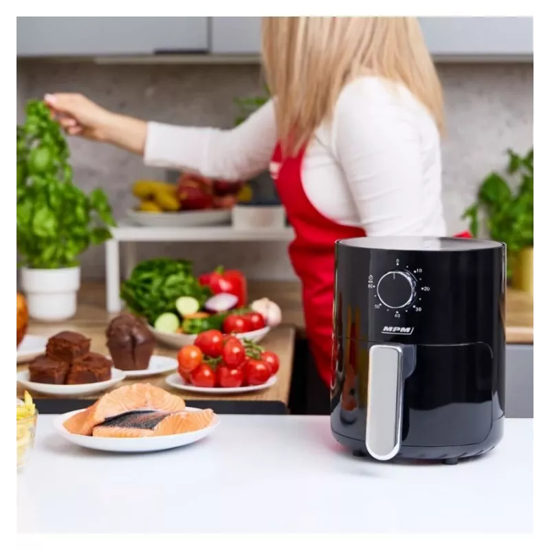 MPM MFR-12 teplovzdušná fritéza 1500W 3,2L čierna