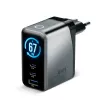 EVERACTIVE SC-670Q GaN 67W USB-C nabíjačka s 2x USB-C a 1x USB-A, Quick Charge 4+, PD 3.0, čierna