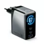 EVERACTIVE SC-670Q GaN 67W USB-C nabíjačka s 2x USB-C a 1x USB-A, Quick Charge 4+, PD 3.0, čierna