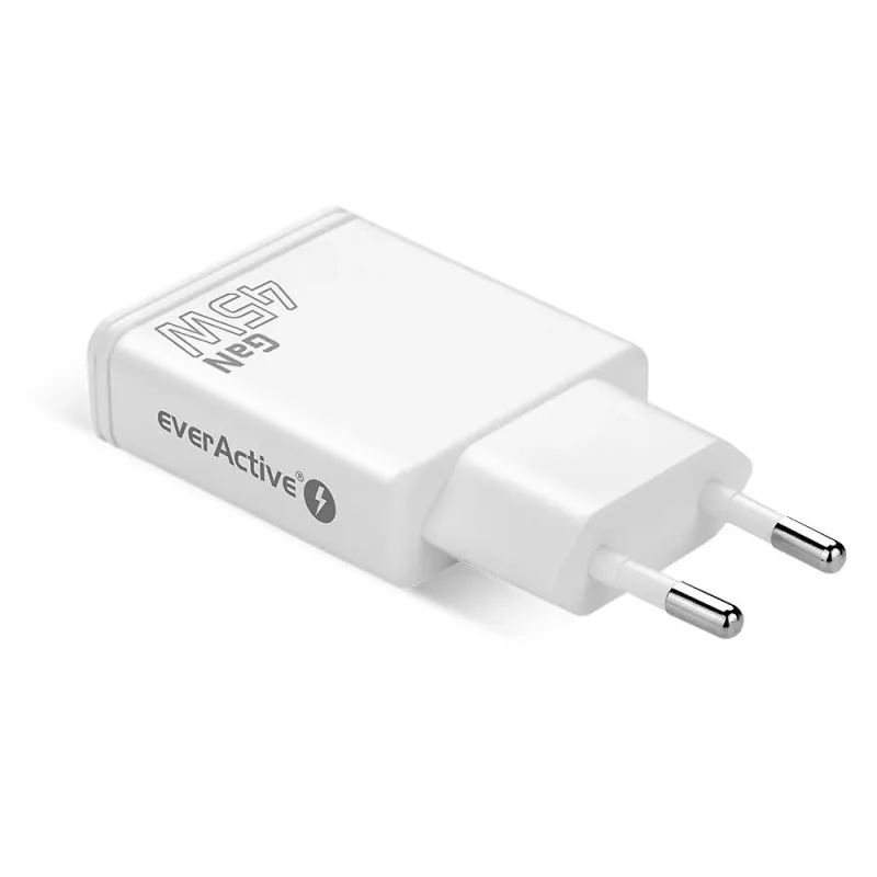 EVERACTIVE GaN QC3.0 45W USB-C nástenná nabíjačka SC-460Q biela