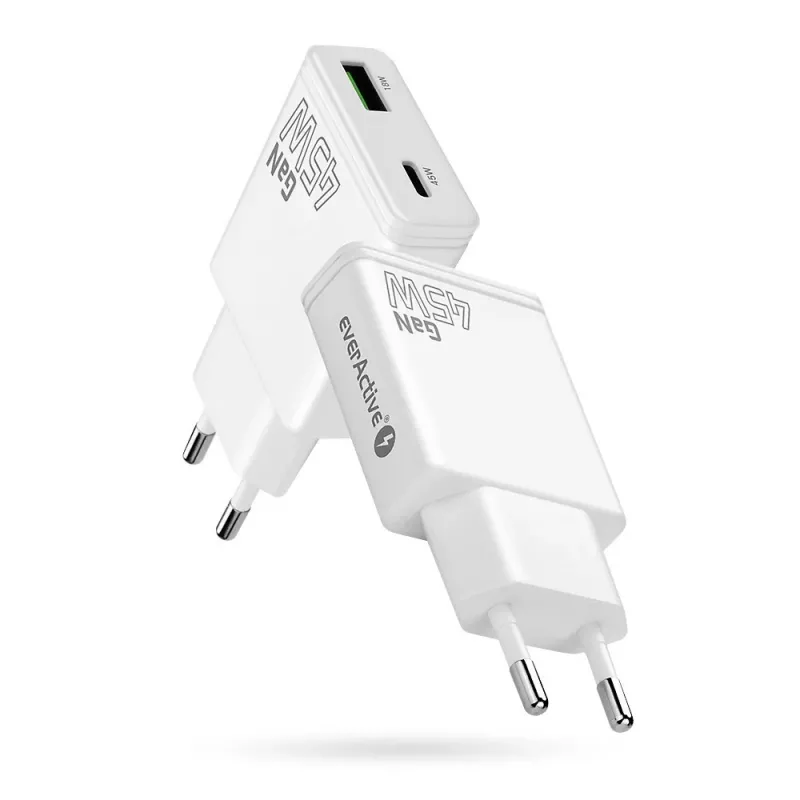 EVERACTIVE GaN QC3.0 45W USB-C nástenná nabíjačka SC-460Q biela