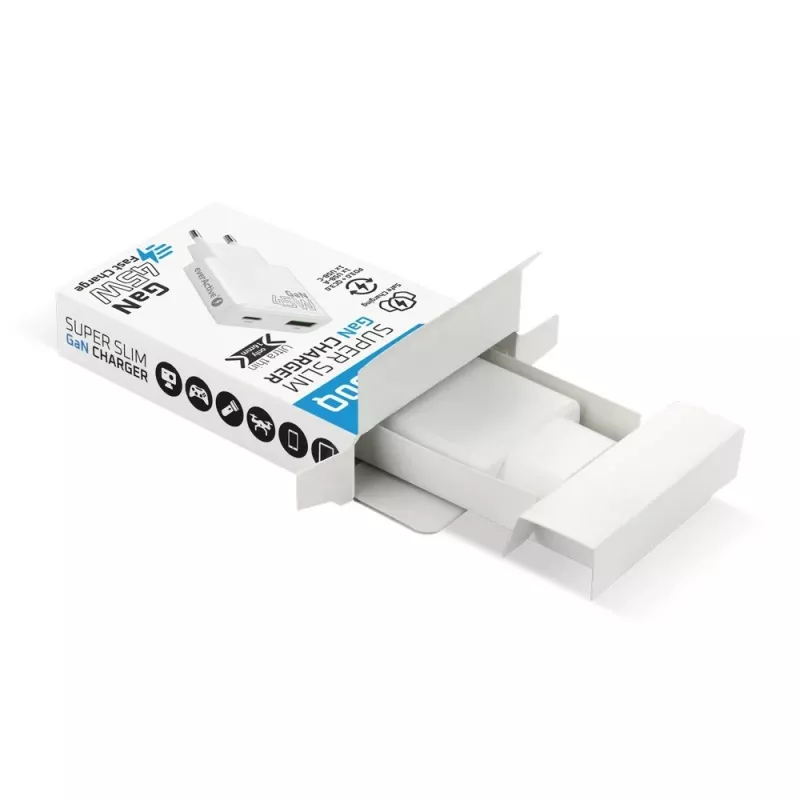 EVERACTIVE GaN QC3.0 45W USB-C nástenná nabíjačka SC-460Q biela