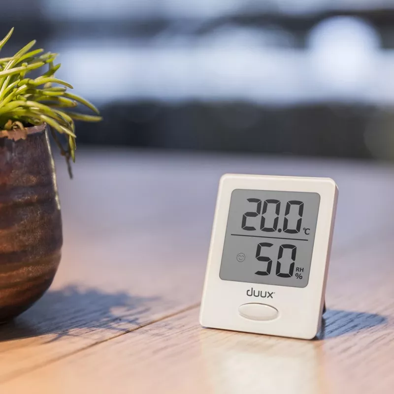 Duux Sense hygrometer + teplomer biely LCD displej