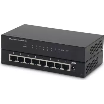 ROLINE neupravovaný gigabitový Ethernet switch, 8 portov, desktop